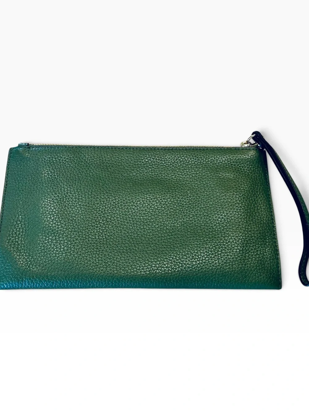 Michael Kors Olive Green Pebbled Leather Large Wristlet Clutch
